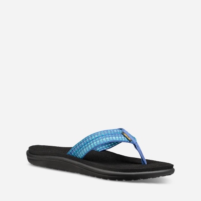 Teva Voya - Women's Teva Flip Flops - Multicolor Blue | India (OUDZ72481)